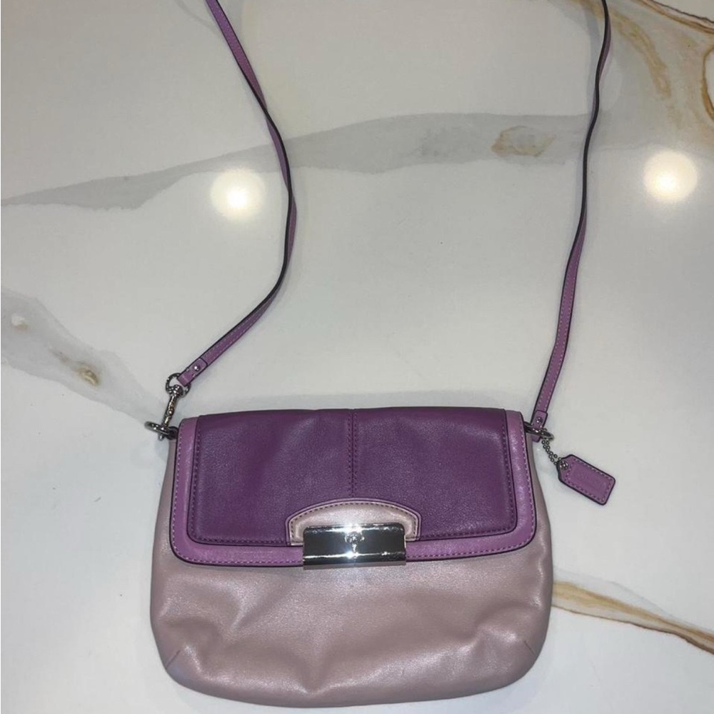 Coach Mini Bags in Purple and Pink with Adjustable Straps
